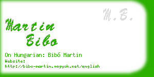martin bibo business card